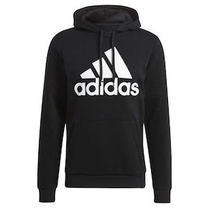 Hoodiess Sweatshirts: Adidas Big Logo Hoodie - Black