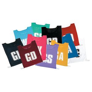 Teamwear Bibs: Gilbert Elastic Netball Bib Set - Junior