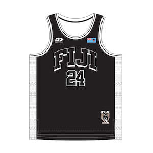 2024 Fiji Bati Rugby League Mens Black Basketball Singlet