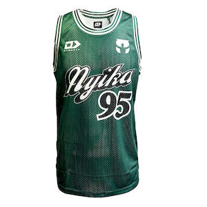 2024 David Nyika Green Basketball Singlet