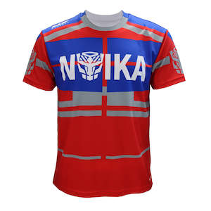 2024 David Nyika Red/Blue/Grey Fight Tee