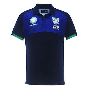 2024 New Zealand Warriors Mens Blue Media Polo