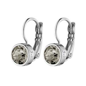 Madu Shiny Silver Earrings - Light Grey