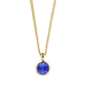 Ette Gold Necklace - Sapphire