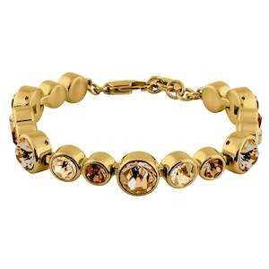 Calice Gold Bracelet - Brown Mix