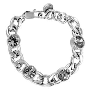 Ariane Shiny Silver Bracelet - Grey