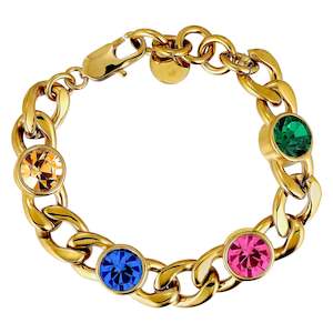 Ariane Gold Bracelet - Rainbow