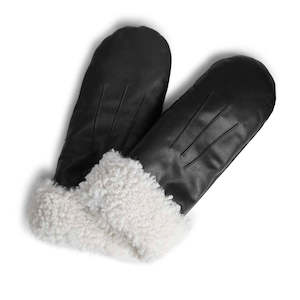 Ruby Mitten, Black w/Off White