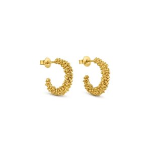 Stardust Medium Gold Hoop Earrings