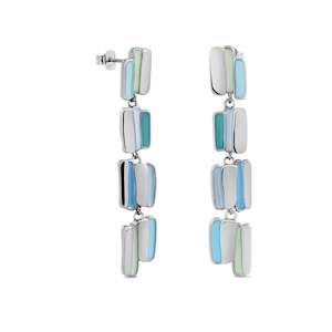 Joidart: Palette Silver Earrings Long