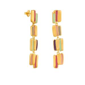 Palette Gold Earrings Long