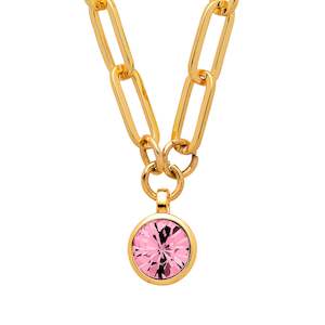 Lisanna Gold Necklace - Light Rose