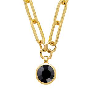 Lisanna Gold Necklace - Black