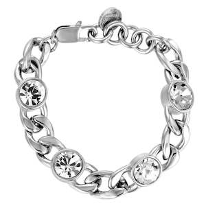 Ariane Shiny Silver Bracelet - Crystal