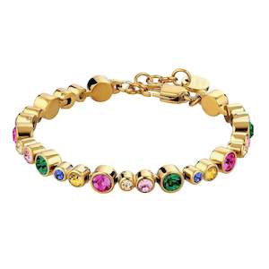 Teresia Gold Tennis Bracelet - Rainbow