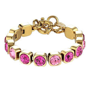 Conian Gold Tennis Bracelet - Pink