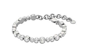 Teresia Shiny Silver Tennis Bracelet