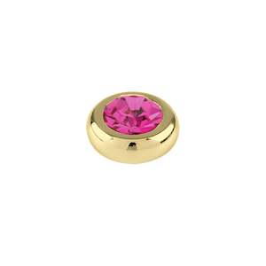 Joy Gold Interchangeable Ring Topper - Pink