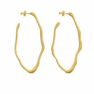 Eclat: Clara Gold Hoops Oval