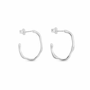 Clara Silver Hoops Circular