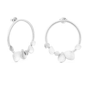 Eclat: Branca Silver Earrings Large Hoop