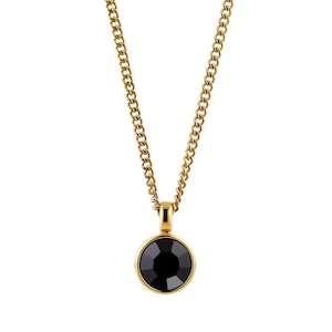 Ette Gold Necklace - Black