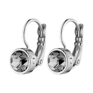 Madu Shiny Silver Earrings - Grey