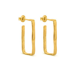 Lignis Gold Thin Hoops Large