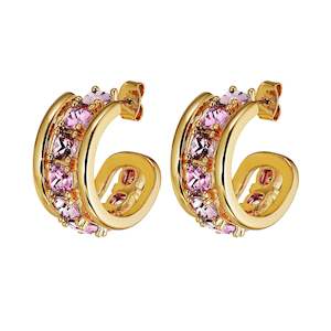 Helen Gold Earrings - Rose