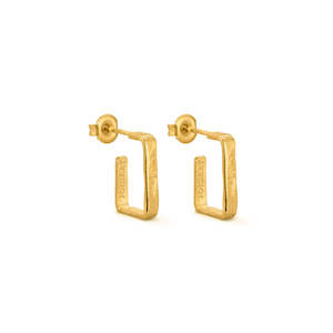 Earrings: Lignis Gold Thin Hoops Small