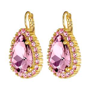 Fiora Gold Earrings - Light Rose