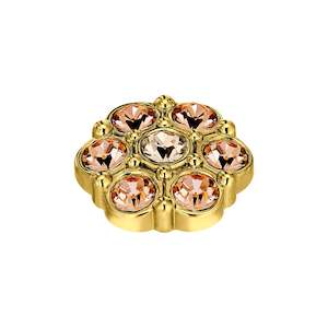 Salma Gold Interchangeable Ring Topper - Golden