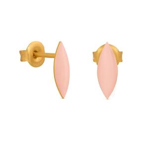 Minima Gold Stud Earrings Rose