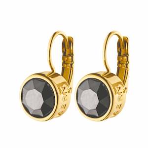 Louise Gold Earrings - Black