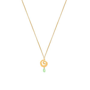 Joidart Jewellery Sale: Mar Gold Necklace Large Pendant with Glass Bead