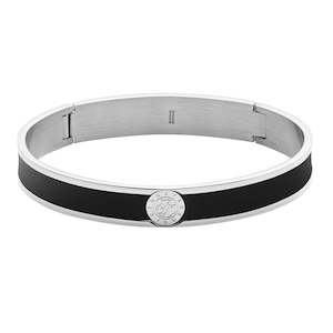 Pennika Shiny Silver Bracelet - Black