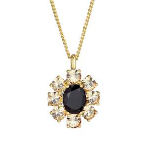 Claudia Gold Necklace - Black