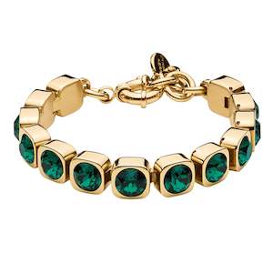 Conian Gold Tennis Bracelet - Green