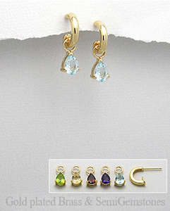 Pear shaped Raindrop Gemstone Earrings