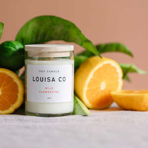 Candle: Wild Clementine Soy Candles - By Louisa Co