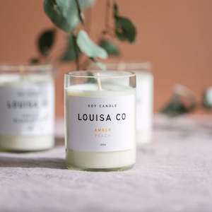 Amber Peach Soy Candles - By Louisa Co