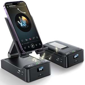 Wireless Speaker with Phone Holder & Charging Station