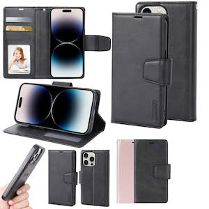 iPhone 16 Pro Max Case - 2-in-1 Detachable Wallet Phone Case - Black