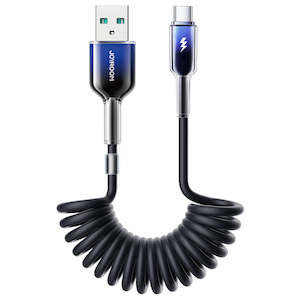 USB to Type-C Coiled Cable - Fast Charging Data Cable 1.5M