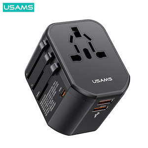 Travel Power Adapter - 20W Fast Charging Type-C + Dual USB Ports