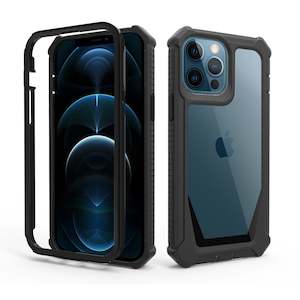 Gift: iPhone 13 Pro Rugged Phone Case with Raised Edges - Black