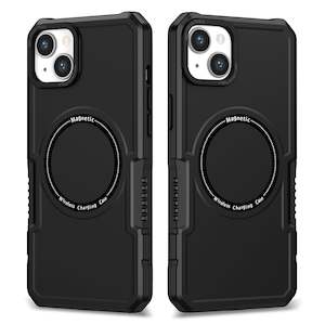 iPhone 12 Phone Case with Magnetic Ring Supports Wireless Charging