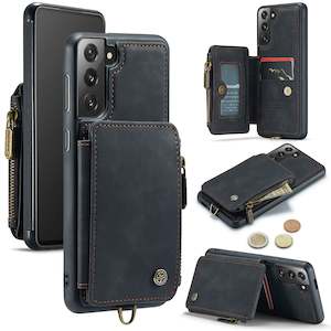 Samsung Galaxy S21 Case with Zipper Wallet, RFID Blocking Card Slots