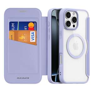 iPhone 16 Pro Max Folio Case with MagSafe and Card Holder - Purple