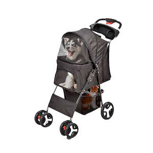 PaWz 4 Wheels Pet Stroller Dog Cat Cage Puppy Pushchair Travel Walk Carrier Pram